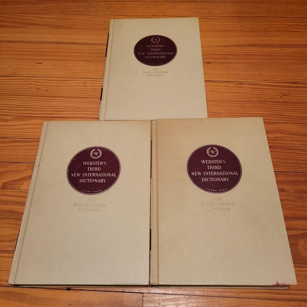 Websters Third New International Dictionary 3 Volume Set 1971 Edition By G & C M